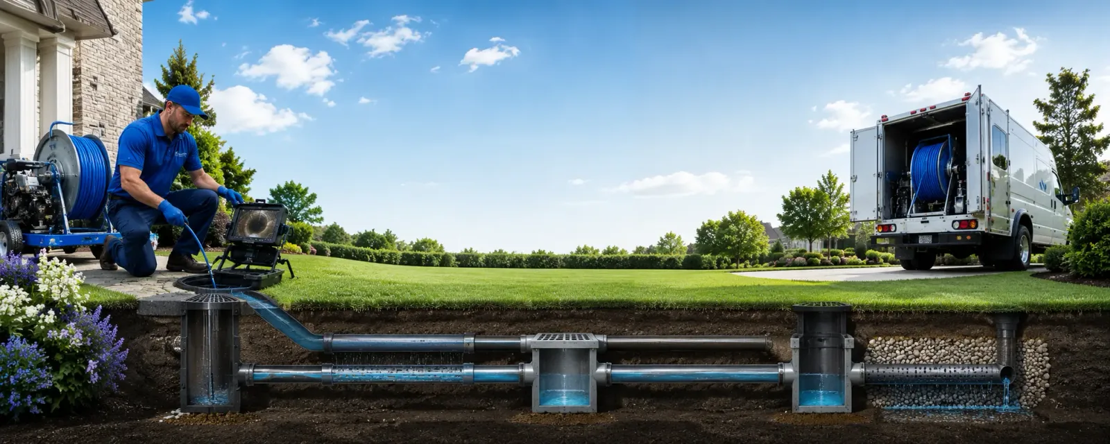 Outdoor drain cleaning information for Gattman, MS
